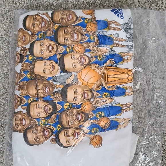 2017 Adidas Golden State Warriors Championship Characture shirt new - Picture 1 of 2